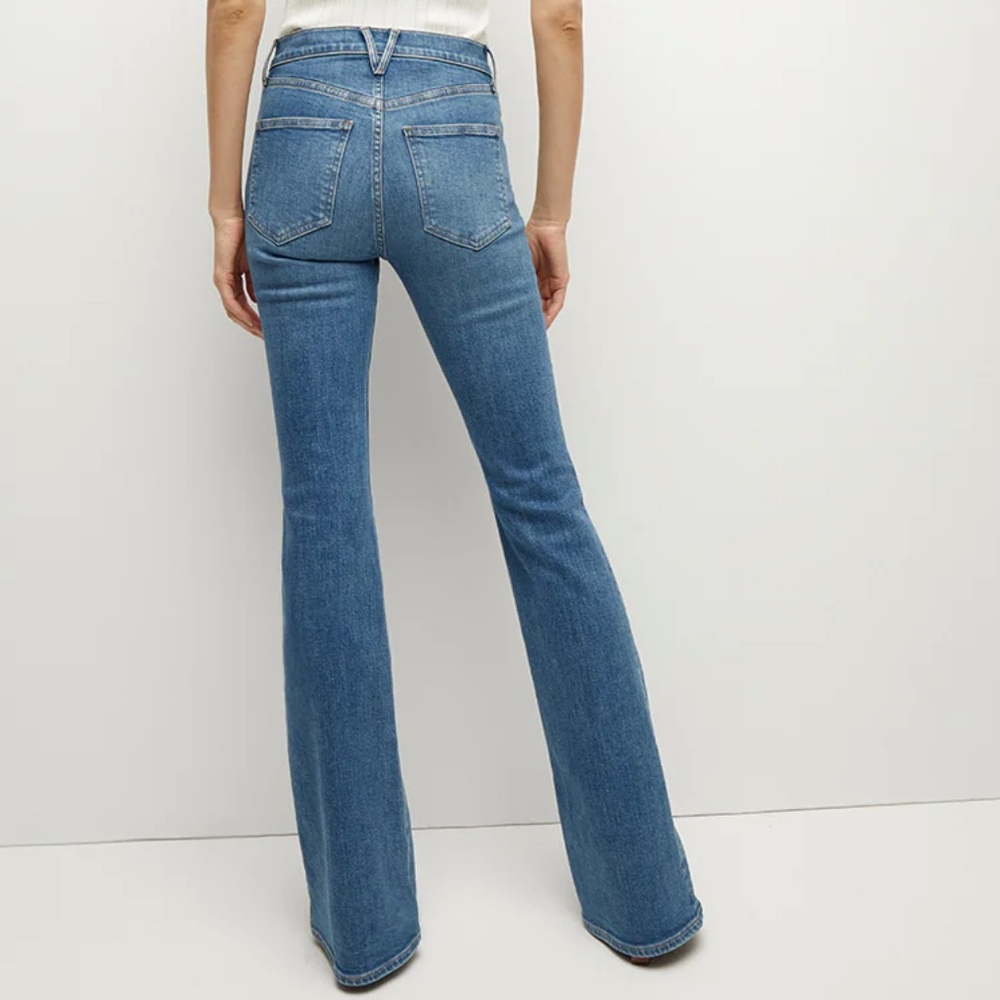 Veronica Beard Mid-Blue Flare Jeans - Picture 2 of 10